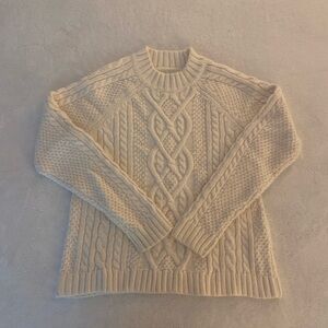 Abercrombie & Fitch Cream Cable Knit Sweater